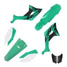 Kit Plástico Evo Pine green com plate lateral branco CRF 250 F Nacional - Biker