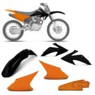 Kit plástico personalizado crf 230f 2008 à 2014 - 4 itens (paralama dianteiro / aletas / lateral / p