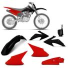 Kit plástico personalizado crf 230f 2008 à 2014 - 5 itens (paralama dianteiro / aletas / lateral / p