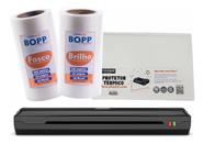 Kit Plastificadora Aurora A4 110V + 2 Bopp + Protetor Térmico