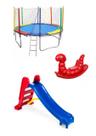 Kit Playground com Cama Elástica + Escorregador e Gangorra