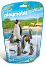Kit Playmobil Família de Pinguins - 2 Adultos e 4 Filhotes