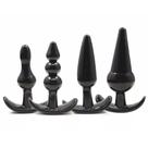 Kit Plug Anal 04 Peças Diferentes em Silicone Macio
