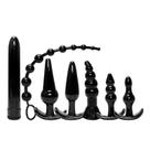 Kit Plug Anal 7 a 4 Peças P M G Pequeno e Grande Plug Ventosa Escalonado Estimulante Anal Sexo_Kit7PCS_Perso