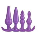 Kit Plug Anal Dilatador Conforto em Silicone 4 peças
