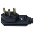 Kit Plug Macho Vertical 3P 10A Preto PLD17-3 12 Unidades - MARGIRIUS