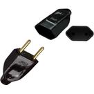 Kit Plugue Pino Macho Oco 2p 10A + Tomada Fêmea 2p 10A Preto