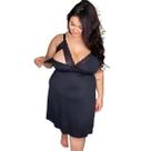 kit Plus Size Camisola Amamentação e Robe luxo Renda