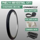 Kit pneu 26x1.50 fita anti furo e fita de aro h481 kestrel city chaoyang
