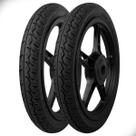 Kit Pneu Moto 2.75-18 e 90/90-18 Dianteiro e Traseiro Sem Camara Luas Robust