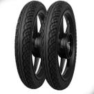 Kit Pneu Moto 60/100-17 e 80/100-14 Dianteiro e Traseiro Sem Camara Bilis Robust