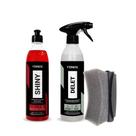 Kit pneu pretinho e limpeza de pneus com aplicador Kit pneu pretinho e limpeza de pneus com aplicador