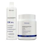 Kit Pó Descolorante Azul e Água Oxigenada 30 Vol. ProHall