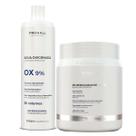 Kit Pó Descolorante Branco e Água Oxigenada 30 Vol. ProHall