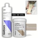 Kit Pó Descolorante Ultra-rápido Branco 400g + Oxi 30 vol. 900ml Gaboni