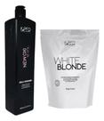 Kit pó descolorante white blond 500gr + água oxigenada 900ml - kpro