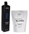 Kit pó descolorante white blond 500gr + água oxigenada 900ml - kpro Kit pó descolorante white blond 500gr + água oxigenada 900ml - kpro