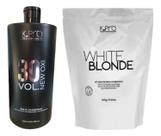 Kit pó descolorante white blond 500gr + água oxigenada 900ml - kpro