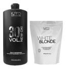 Kit pó descolorante white blond 800gr + água oxigenada 900ml - kpro Kit pó descolorante white blond 800gr + água oxigenada 900ml - kpro