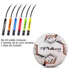 Kit Poker Bola Futebol de Campo Prisma + Bomba de Inflar