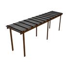 Kit Policarbonato Cinza Refletivo 6mm 6,00m x 1,00m - Perfis Naturais Kit Policarbonato Cinza Refletivo 6mm 6,00m x 1,00m - Perfis Naturais