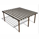 Kit Policarbonato Cristal 4mm 5,00m x 6,00m - Perfis Naturais