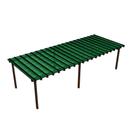 Kit Policarbonato Verde 4mm 12,00m x 2,00m - Perfis Naturais Kit Policarbonato Verde 4mm 12,00m x 2,00m - Perfis Naturais