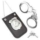 Kit Policial Algema + Colar Distintivo Para Fantasia Cosplay