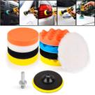 Kit Polimento Automotivo 3 Pol. 11pçs Boinas P/ Furadeira