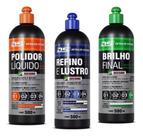 Kit Polimento Automotivo Polidor Corte Refino Lustro Brilho