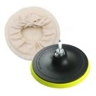 Kit Polimento Para Furadeira Com Base 125mm + Boina de Lã 5"