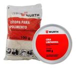 Kit Polimento Wurth Estopa 100g + Cera Limpadora 200g