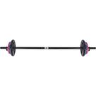 Kit Polipump com Barra Preta e 16kg de anilhas emborrachadas preta Poli Sports