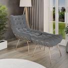 Kit Poltrona Com Puff Costela Adão Confortável Estofada Veludo Sala Decorativa Kit Poltrona Com Puff Costela Adão Confortável Estofada Veludo Sala Decorativa