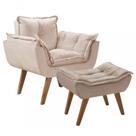 Kit Poltrona Com Puff Opalla Suede D Salla