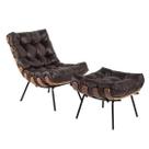 Kit Poltrona Costela com Puff - Davimobile Kit Poltrona Costela com Puff - Davimobile
