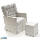 Kit Poltrona de Balanço com Botonê Linho Cinza + Puff - Spazio Kit Poltrona de Balanço com Botonê Linho Cinza + Puff - Spazio