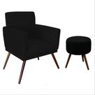 Kit poltrona nina + puf preta