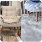 Kit poltrona real + puff + tapete