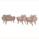 Kit Poltronas 1 Namoradeira e 2 Poltronas Cappuccino