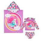 Kit Poncho Atoalhado + Conjunto Menina Proteção Solar Uv