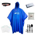 Kit Poncho + Cal + Ziplock + Manta + Talher preto + Lanterna
