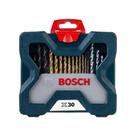 Kit Pontas+Brocas Essenciais 30un Titânio Bosch X-Line 2607017401