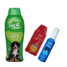 Kit POP PetClean Shampoo Condicionador e Perfume Pet Cães Gato Cachorro Banho e Tosa