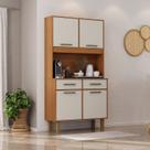 Kit Pop Plus - Armario para Cozinha Mdp 4 Portas 2 Gavetas