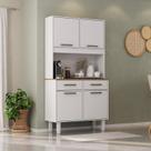 Kit Pop Plus - Armario para Cozinha Mdp 4 Portas 2 Gavetas