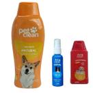 Kit Pop Shampoo PetClean Natural + Condicionador + Perfume Pet