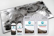 Kit Porcelanato Líquido Cinza Prata / Preto Jato AG por M²