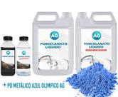 Kit Porcelanato Líquido Metálico Azul Olimpico AG por M²