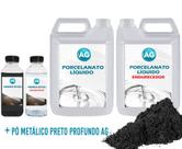 Kit Porcelanato Líquido Metálico Preto Profundo AG por M² Kit Porcelanato Líquido Metálico Preto Profundo AG por M²